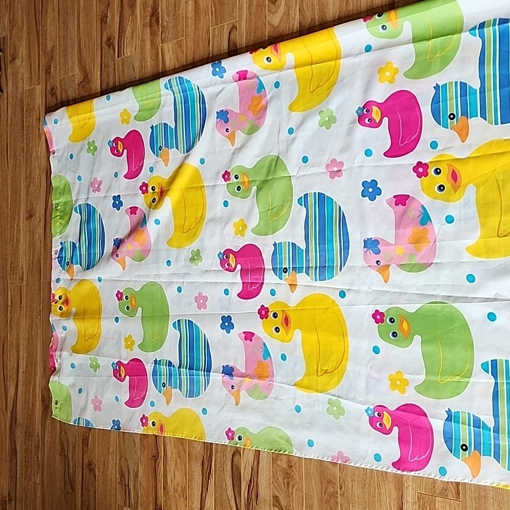 Rubber ducky shower curtain